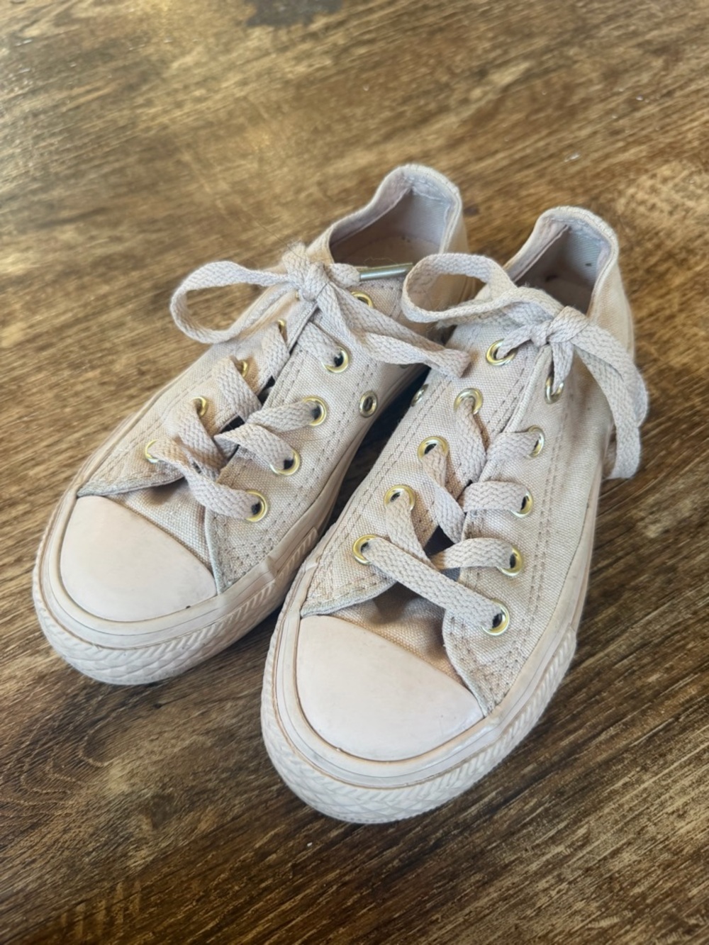 Girls Converse particle beige size 11